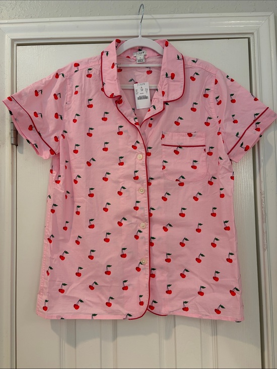 J. Crew Other - J. Crew Pink Cherry-Print Short Pajama Set